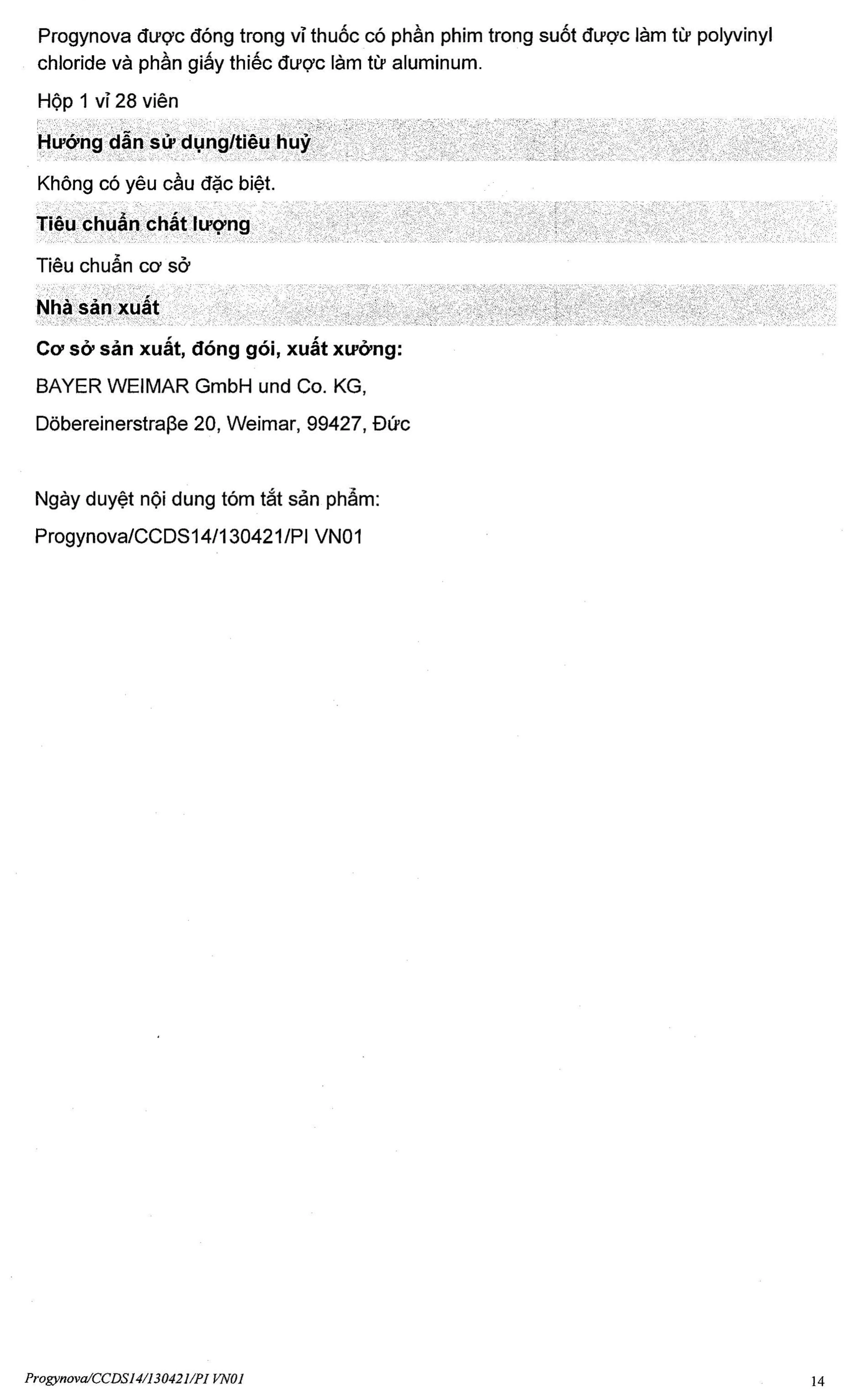 Progynova 2mg trị thiếu estrogen do mãn kinh (1 vỉ x 28 viên) - 19